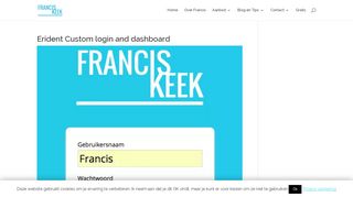 
                            4. Erident Custom login and dashboard - Francis Keek