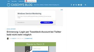 
                            9. Erinnerung: Login per Tweetdeck-Account bei Twitter bald nicht mehr ...