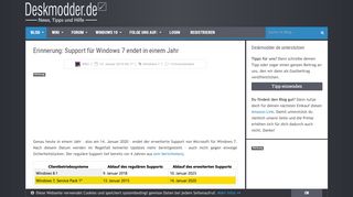 
                            8. Erinnerung: Support für Windows 7 endet in einem Jahr | Deskmodder ...