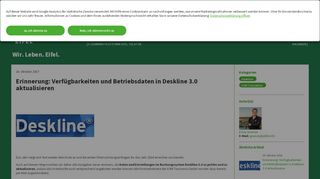 
                            6. Erinnerung: Verfügbarkeiten und Betriebsdaten in Deskline 3.0 ...