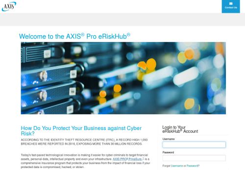 
                            10. eRiskHub - Welcome to the AXIS® Pro eRiskHub®