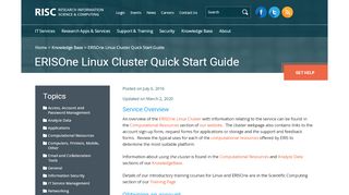 
                            8. ERISOne Linux Cluster Quick Start Guide | Research Information ...