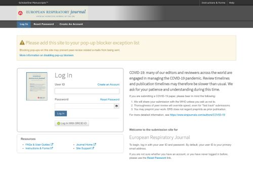 
                            4. ERJ - Manuscript Central - ScholarOne