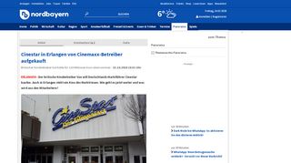 
                            5. Erlangen: Cinestar in Erlangen von Cinemaxx-Betreiber aufgekauft ...