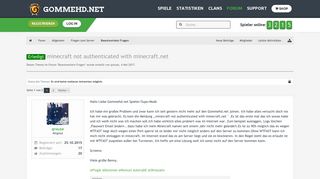 
                            6. Erledigt - minecraft not authenticated with minecraft.net ...