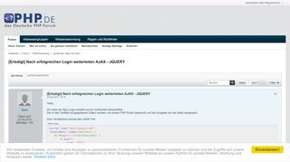 
                            1. [Erledigt] Nach erfolgreichen Login weiterleiten AJAX - JQUERY ...