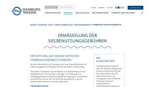 
                            2. Ermäßigung der Sielbenutzungsgebühren - Hamburg Wasser