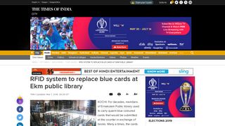 
                            10. Ernakulam Public Library: RFID system to replace blue cards at Ekm ...