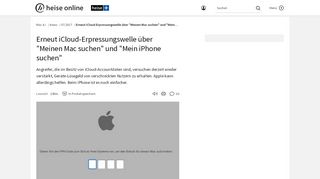 
                            11. Erneut iCloud-Erpressungswelle über 