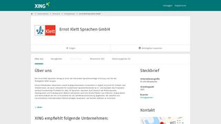 
                            8. Ernst Klett Sprachen GmbH als Arbeitgeber | XING Unternehmen