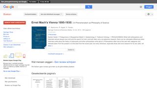 
                            10. Ernst Mach's Vienna 1895-1930: Or Phenomenalism as Philosophy of Science