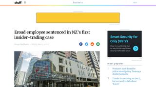 
                            9. Eroad employee sentenced in NZ's first insider-trading case | Stuff.co.nz