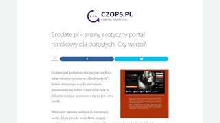 
                            12. •• Erodate - opinie i SKARGI o portalu erotycznym. Warto? - Czops.pl