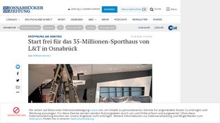 
                            11. Eröffnung am Samstag: Start frei für das 35-Millionen-Sporthaus von ...