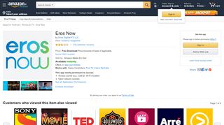 
                            10. Eros Now: Amazon.in: Appstore for Android