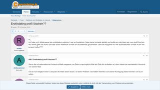
                            11. Erotikdating profil löschen?? | Diskussionsforum auf computerbetrug.de