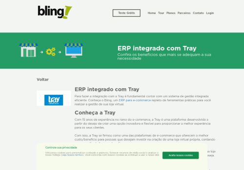 
                            9. ERP integrado com Tray Commerce - Bling