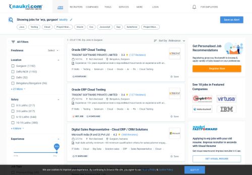 
                            11. Erp Jobs in Gurgaon - 1791 Erp Openings in Gurgaon - Naukri.com