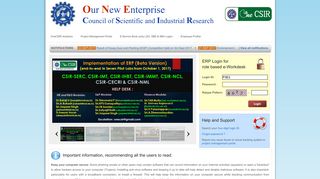 
                            4. ERP Login for role based e-Workdesk - ONECSIR | Our New ...