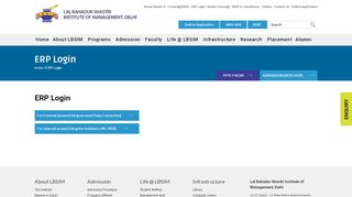 
                            5. ERP Login - Lal Bahadur Shastri Institute Of Management