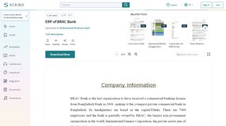 
                            13. ERP of BRAC Bank | Microsoft Access | Microsoft - Scribd