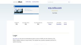 
                            2. Erp.rolta.com website. Login.