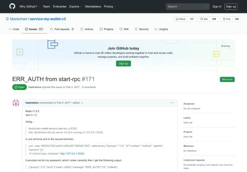 
                            6. ERR_AUTH from start-rpc · Issue #171 · blockchain/service-my-wallet ...