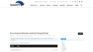 
                            9. Erro Acesso Remoto android VmeyeCloud - Guia do CFTV