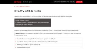 
                            8. Erro ATV-ui92 da Netflix - Netflix Help Center