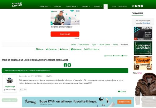 
                            9. Erro de conexão no lauche de league of legends [RESOLVIDO] [Linux ...