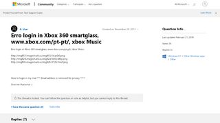 
                            12. Erro login in Xbox 360 smartglass, www.xbox.com/pt-pt ...