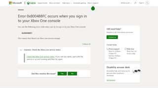 
                            10. Error 0x800488FC | Xbox One Sign-in Error - Xbox Support