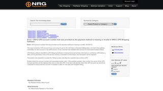 
                            5. Error: 120412 UPS account number that was provided ... - NRG Software