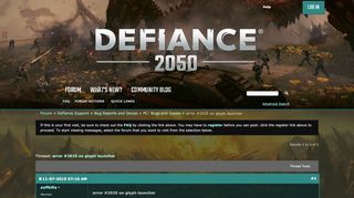 
                            10. error #2025 on glyph launcher - Defiance Forums