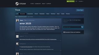 
                            1. error 2025 :: Trove General Discussions - Steam Community