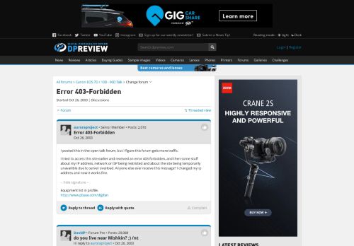 
                            9. Error 403-Forbidden: Canon EOS 7D / 10D - 80D Talk Forum: Digital ...