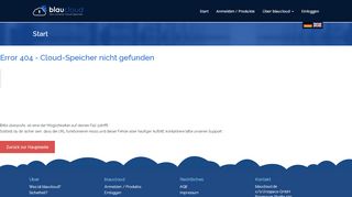 
                            13. Error 404 - Cloud-Speicher nicht gefunden - blaucloud.de - Dein ...