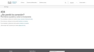 
                            4. Error 404 de Networking Academy | Cisco NetAcad