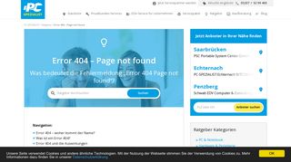 
                            3. Error 404 Page not found – was der Fehler bedeutet - PC-Spezialist