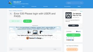 
                            11. Error 530 Please login with USER and PASS. :: Support Forum :: WinSCP