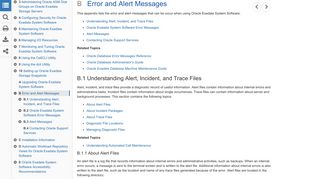 
                            9. Error and Alert Messages - Oracle Docs