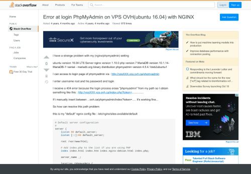 
                            11. Error at login PhpMyAdmin on VPS OVH(ubuntu 16.04) with NGINX ...