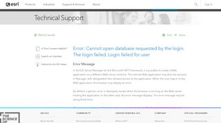 
                            3. Error: Cannot open database requested by the login. The login failed ...