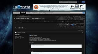 
                            1. Error Codes. - PSO-World.com