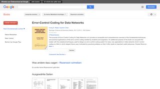 
                            4. Error-Control Coding for Data Networks