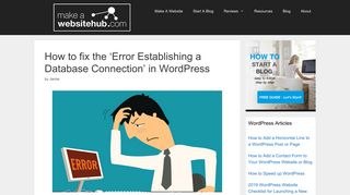 
                            10. 'Error Establishing a Database Connection' in WordPress