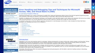 
                            10. Error Handling and Debugging Tips and Techniques for Microsoft ...