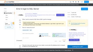 
                            2. Error in login to SQL Server - Stack Overflow