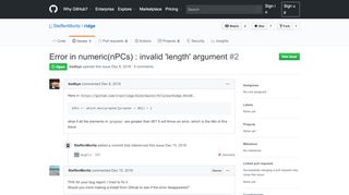 
                            9. Error in numeric(nPCs) : invalid 'length' argument · Issue #2 ... - GitHub