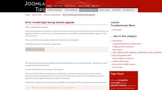 
                            8. Error: Invalid login during Joomla upgrade | Joomla Troubleshooter ...